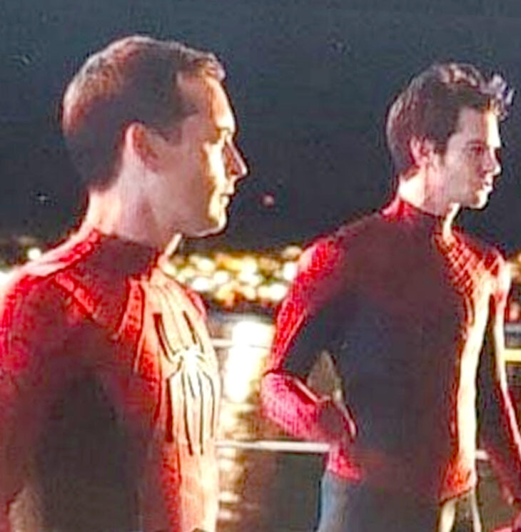 "Spider-Man 3: No Way Home" Tobey Maguire with two other Spiders in