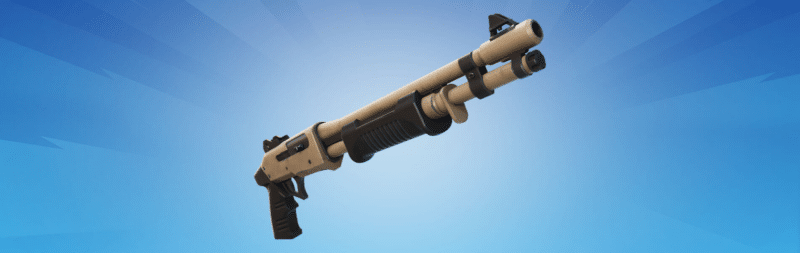 The Striker Pump Shotgun appears against a blue background